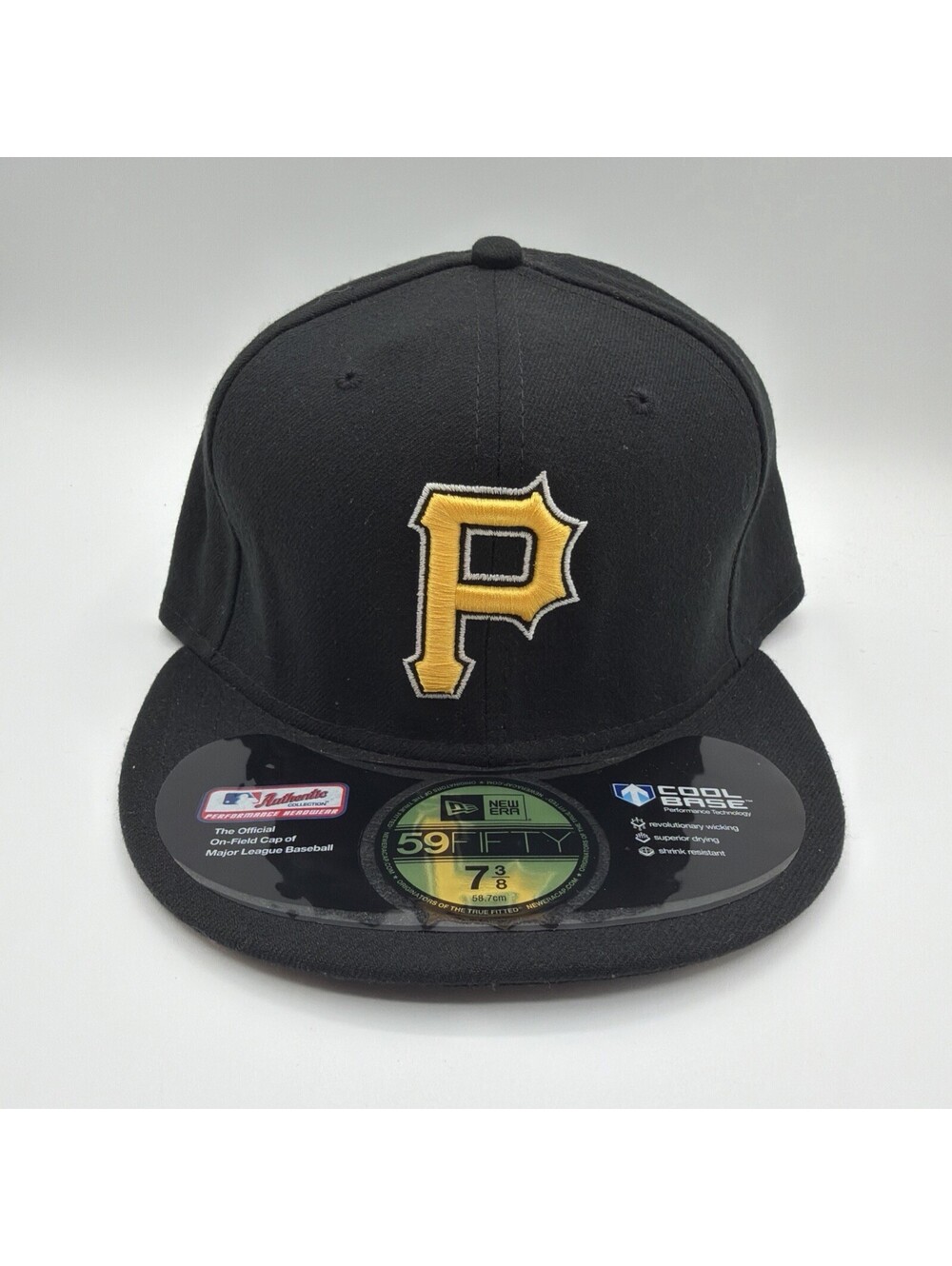 New Era 59Fifty Men Cap Hat Pittsburgh Pirates Black 2016 On Field Fitted 7 3/8